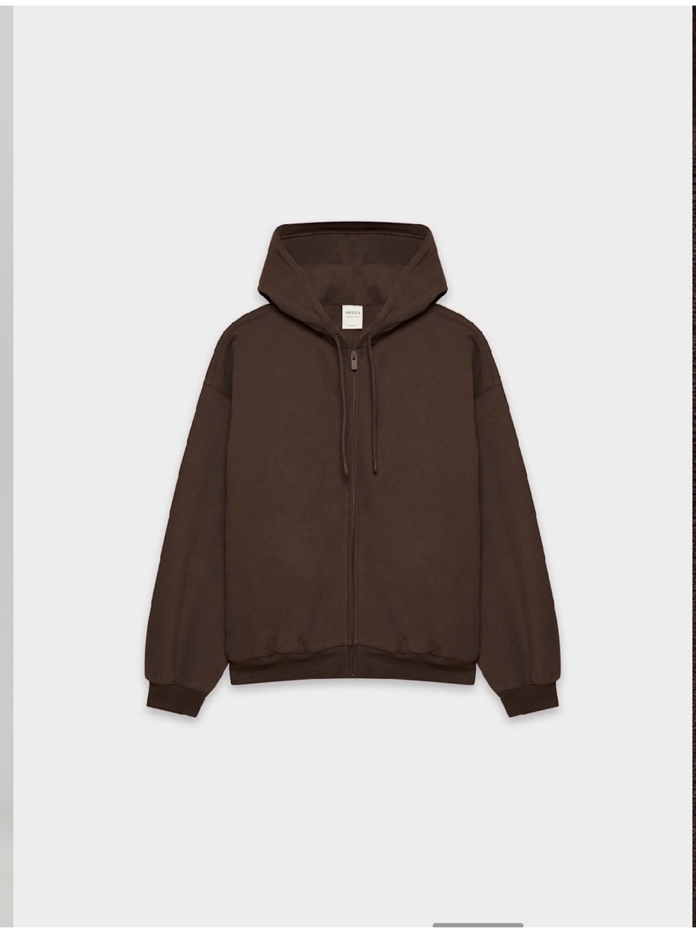 Aritizia sweat fleece zip up brown hoodie size medium